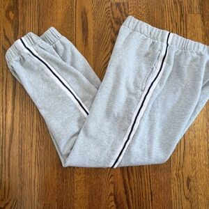 Brandy Melville John Galt Gray Jogger Sweatpant Striped One Size